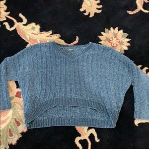 blue/ green woven sweater